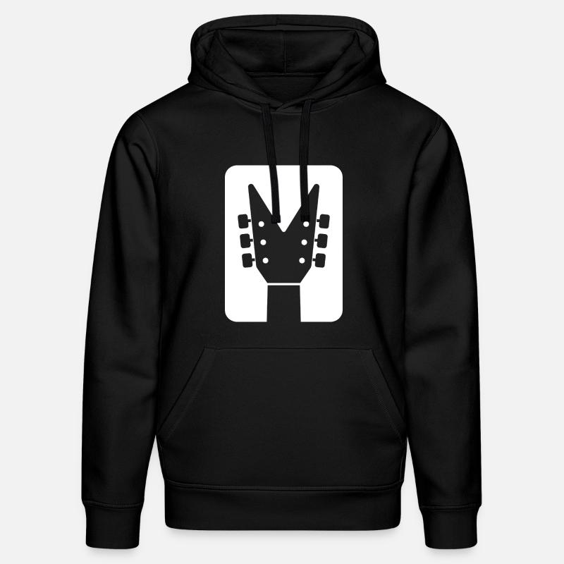 Tête de guitare Silhouette - Sweat à capuche bio DRUMMER Stanley/Stella Unisexe - noir