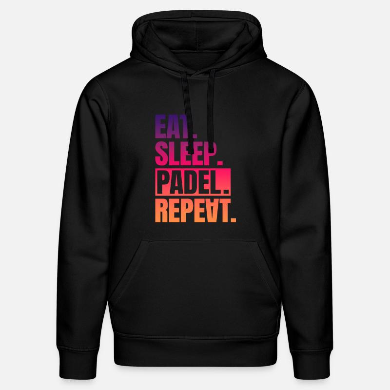 Manger dormir Padel répéter - Sweat à capuche bio DRUMMER Stanley/Stella Unisexe - noir
