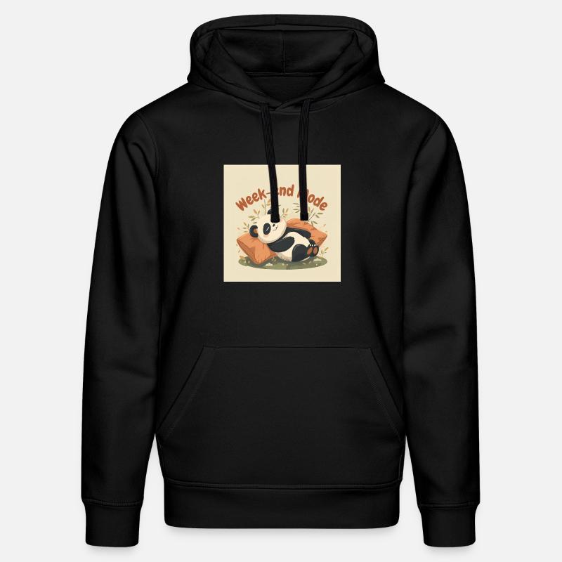 Panda Week-end Mode Relax - Sweat à capuche bio DRUMMER Stanley/Stella Unisexe - noir