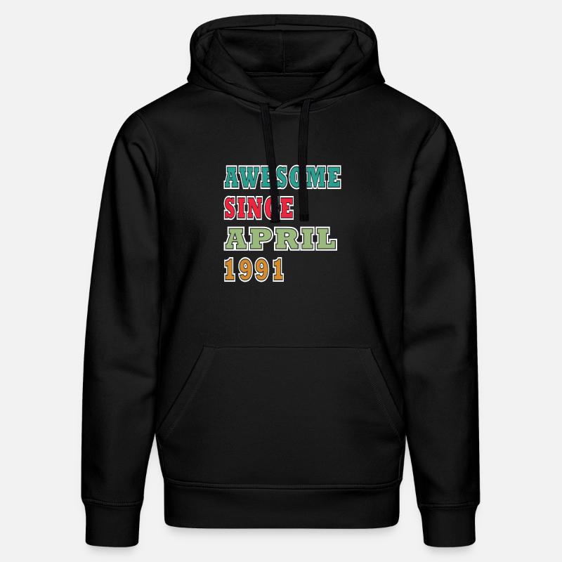 Retro April 1991 Jubiläum - Stanley/Stella Unisex Bio-Hoodie DRUMMER  - Schwarz