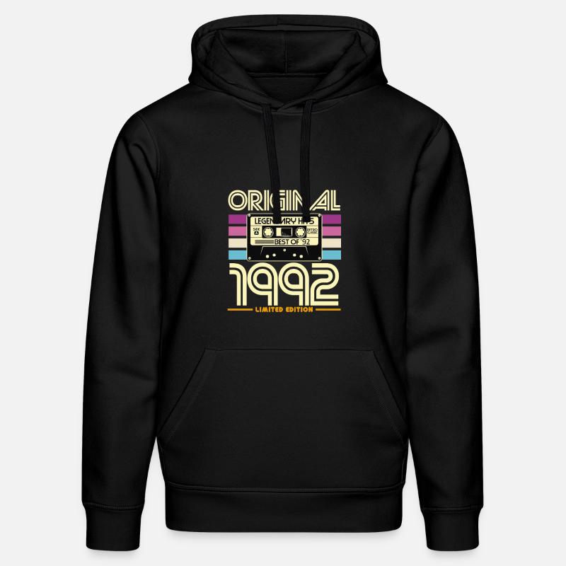 Original 1992 Edition Limitée Hits - Sweat à capuche bio DRUMMER Stanley/Stella Unisexe - noir