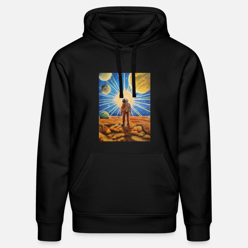 Astronaute sur Mars - Sweat à capuche bio DRUMMER Stanley/Stella Unisexe - noir