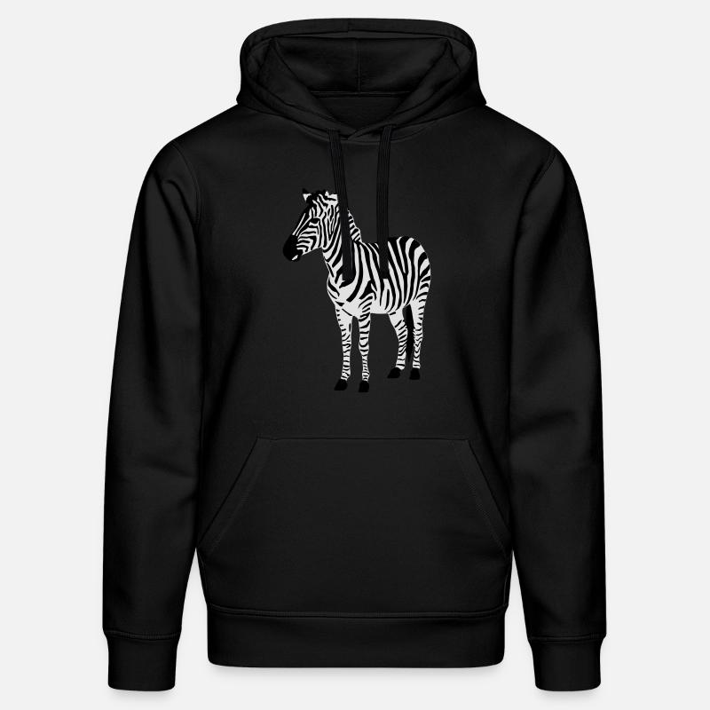 Zebra - Sweat à capuche bio DRUMMER Stanley/Stella Unisexe - noir