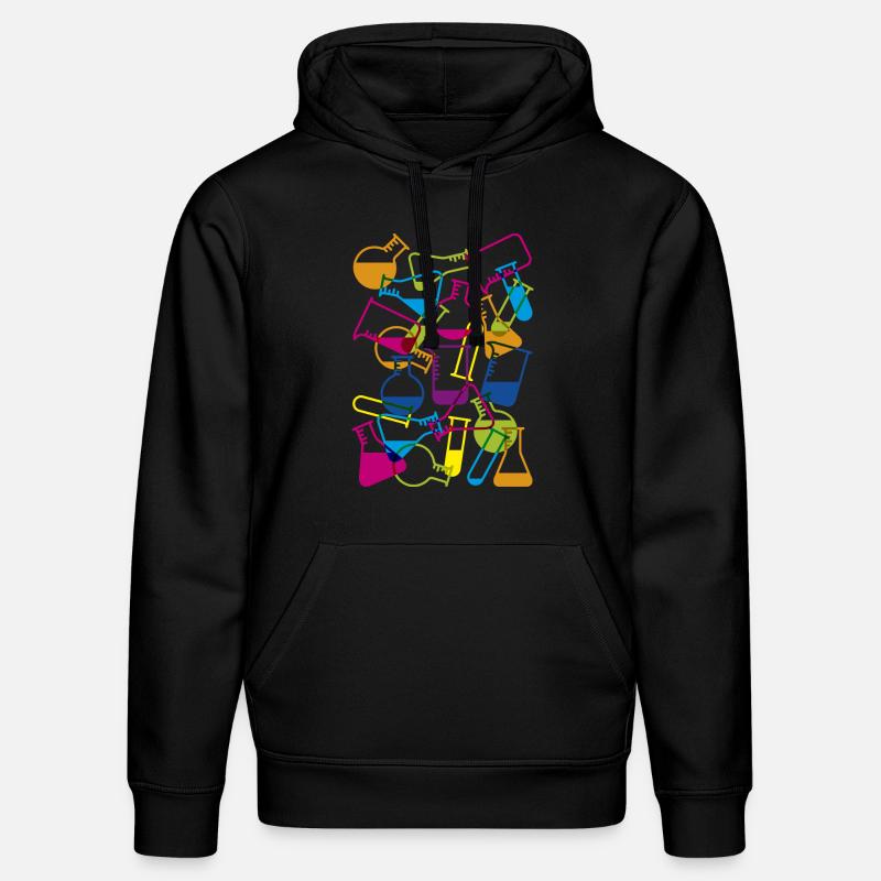Laborglas mit Chemikalien - Stanley/Stella Unisex Bio-Hoodie DRUMMER  - Schwarz