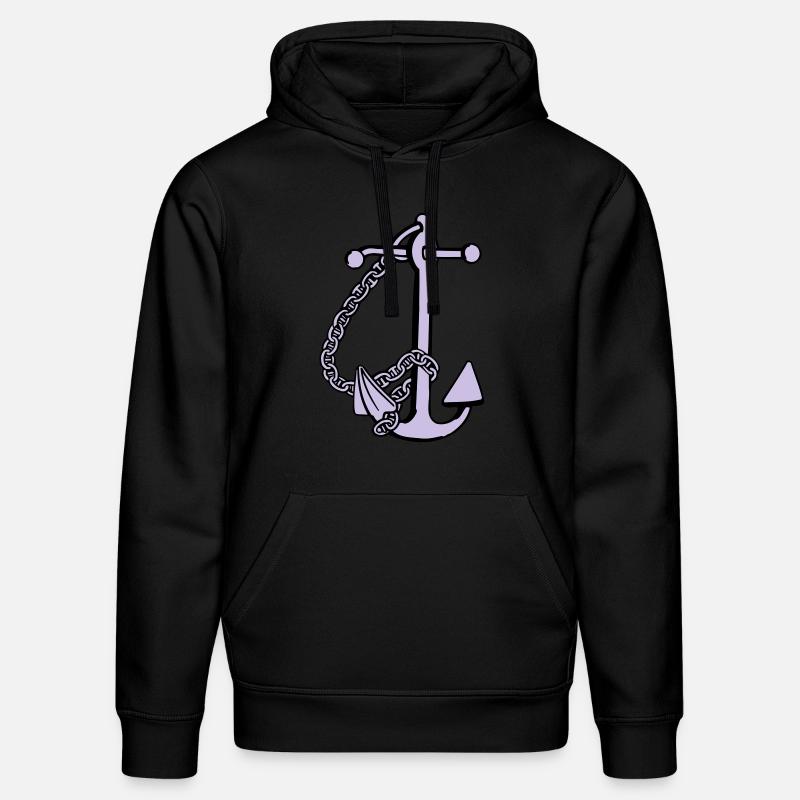 anchor - anker - Sweat à capuche bio DRUMMER Stanley/Stella Unisexe - noir