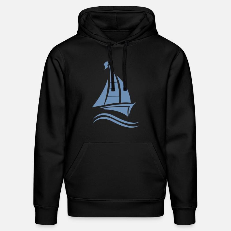 Permis de voile voilier - Sweat à capuche bio DRUMMER Stanley/Stella Unisexe - noir