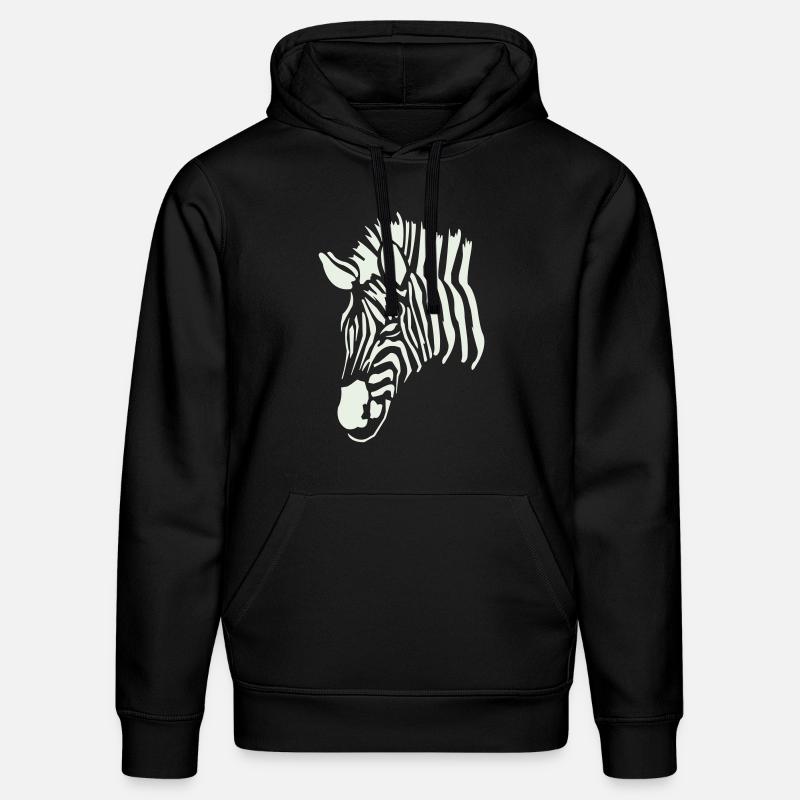 zebra 1 - Stanley/Stella Unisex Bio-Hoodie DRUMMER  - Schwarz