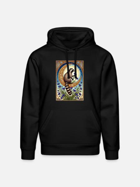 Racoon - Stanley/Stella DRUMMER Unisex Organic Hoodie - black