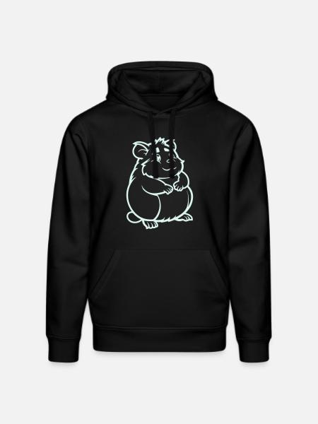 hamster comic tier - Stanley/Stella Unisex Bio-Hoodie DRUMMER - Schwarz