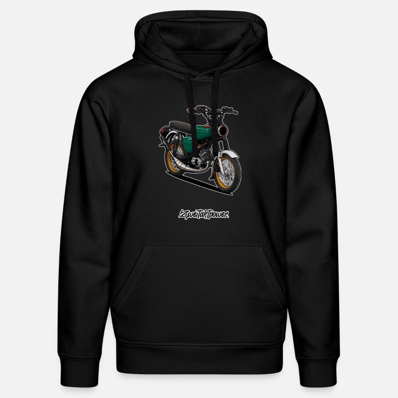 S51 (vert) // Illustration - Sweat à capuche bio DRUMMER Stanley/Stella Unisexe - noir