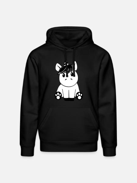 Unicorn black - Stanley/Stella DRUMMER Unisex Organic Hoodie - black