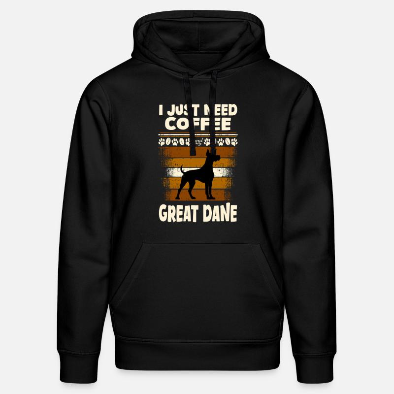 Great Dane Kaffee - Stanley/Stella Unisex Bio-Hoodie DRUMMER  - Schwarz