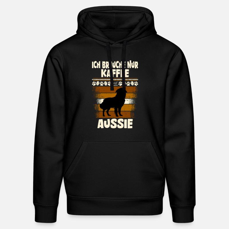 Aussie australian sheperd - Stanley/Stella DRUMMER Unisex Organic Hoodie - black