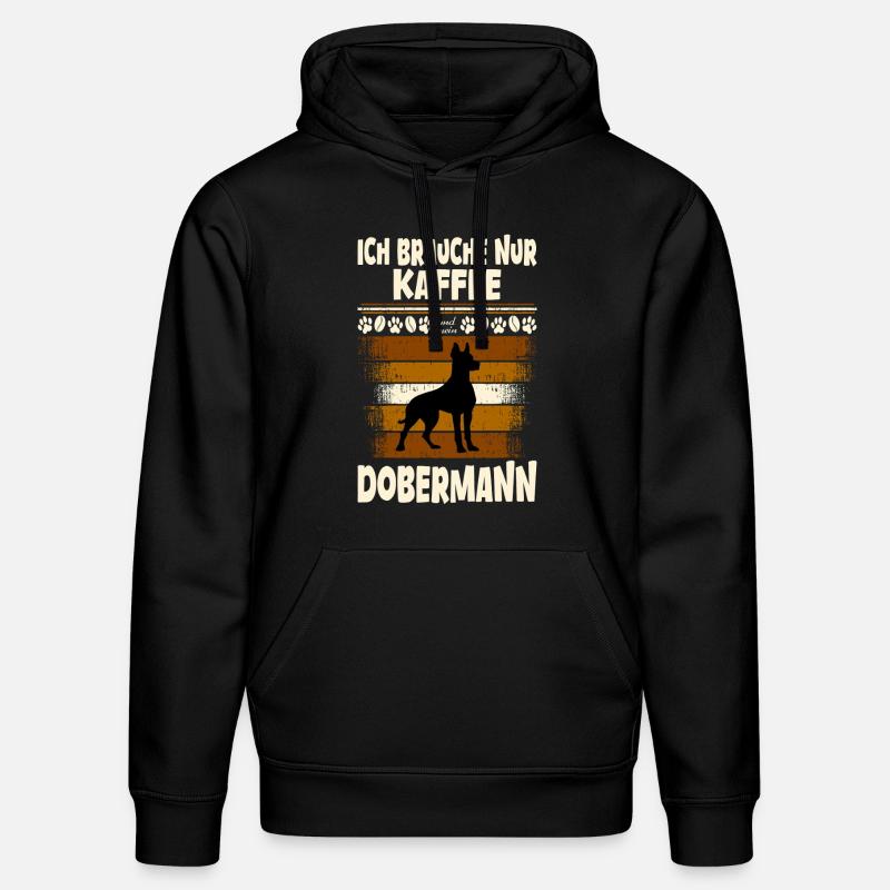 Doberman - Sweat à capuche bio DRUMMER Stanley/Stella Unisexe - noir