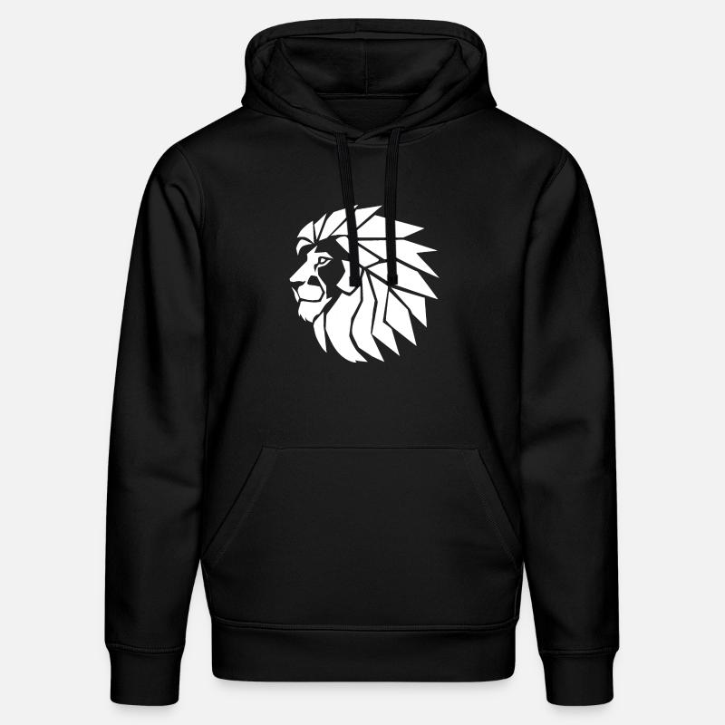 Silhouette de lion majestueux - Sweat à capuche bio DRUMMER Stanley/Stella Unisexe - noir