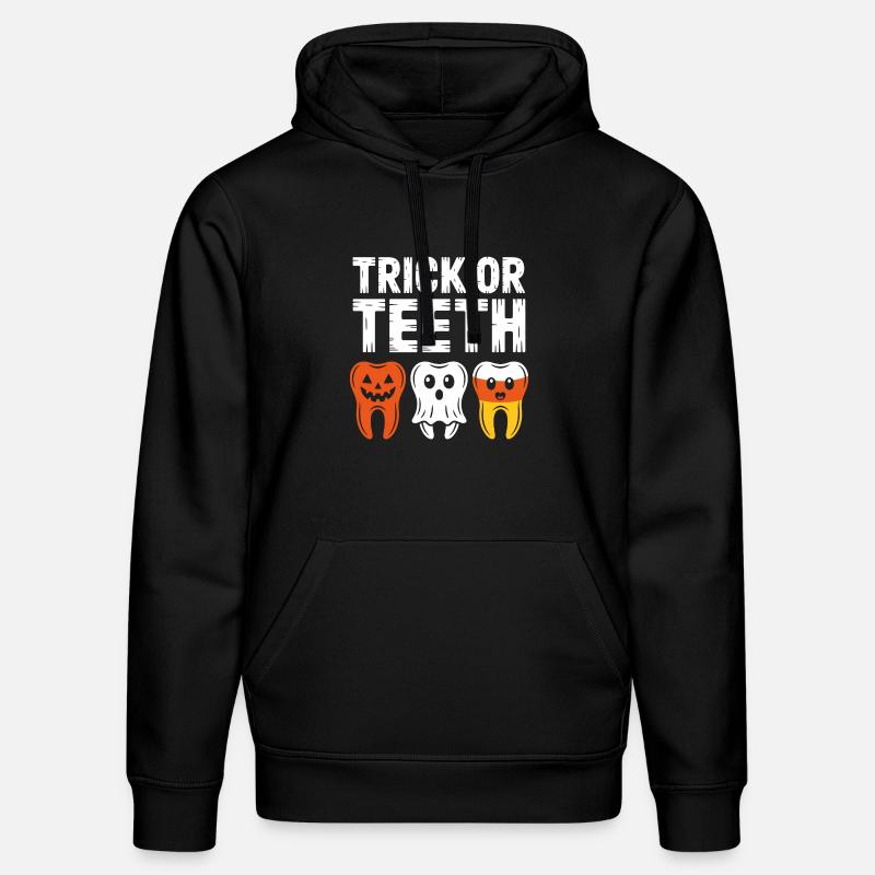 Trick oder Teeth Halloween-Trio - Stanley/Stella Unisex Bio-Hoodie DRUMMER  - Schwarz