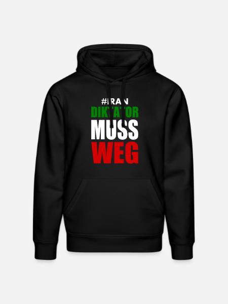 diktator muss weg iran - Stanley/Stella Unisex Bio-Hoodie DRUMMER  - Schwarz