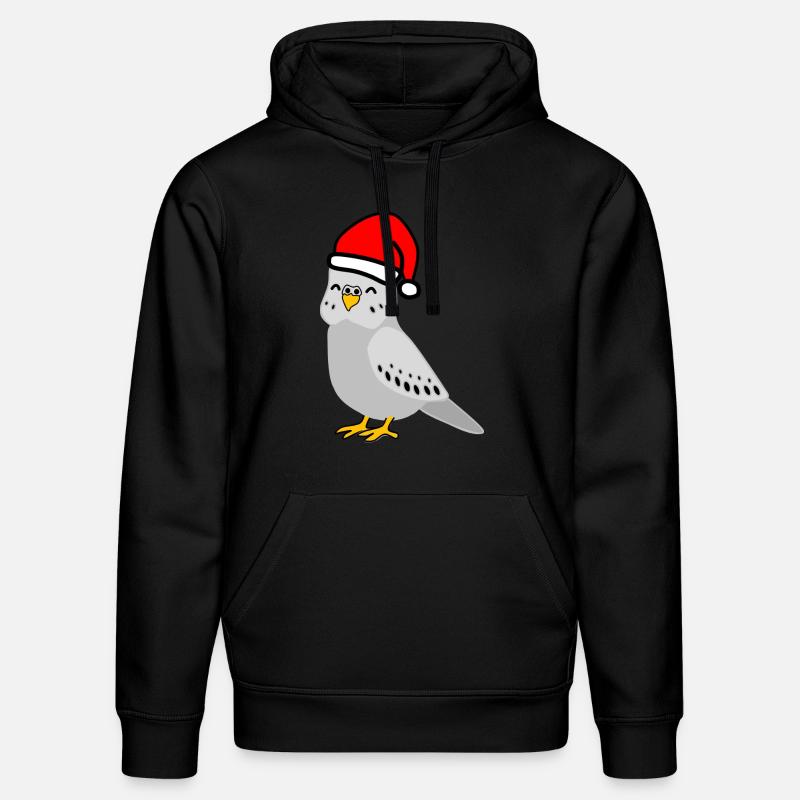 Noël - Perruche grise festive - Sweat à capuche bio DRUMMER Stanley/Stella Unisexe - noir