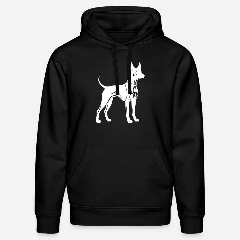 Silhouette de chien doberman - Sweat à capuche bio DRUMMER Stanley/Stella Unisexe - noir