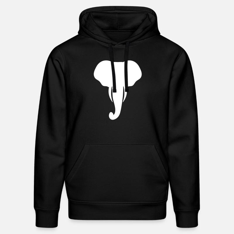 Cadeau Cool Elephant Head - Sweat à capuche bio DRUMMER Stanley/Stella Unisexe - noir