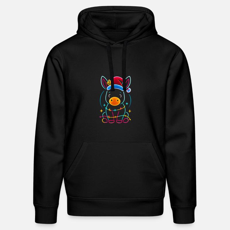Esel Elfe Weihnachten Lustig Geschenk - Stanley/Stella Unisex Bio-Hoodie DRUMMER  - Schwarz