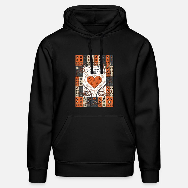 Spannungsgesteuerte Seele. Synthie - Stanley/Stella Unisex Bio-Hoodie DRUMMER - Schwarz