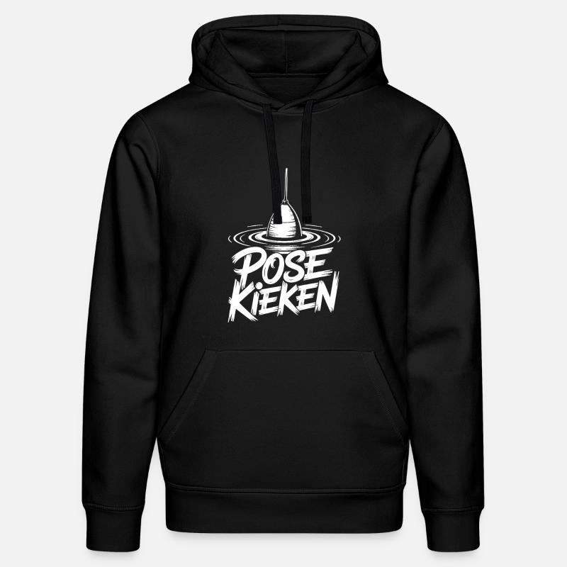 Fischen Pose Humor - Stanley/Stella Unisex Bio-Hoodie DRUMMER  - Schwarz