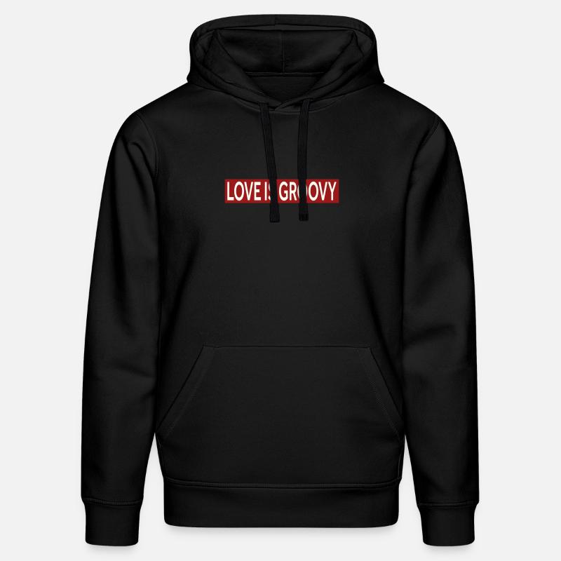 L’AMOUR EST GROOVY - Sweat à capuche bio DRUMMER Stanley/Stella Unisexe - noir