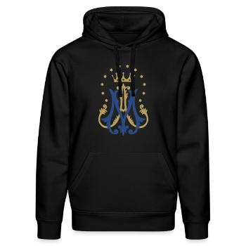 Auspice Maria - Stanley/Stella DRUMMER Unisex Organic Hoodie - black - Front - Marisol (170cm) & Nik (191cm)