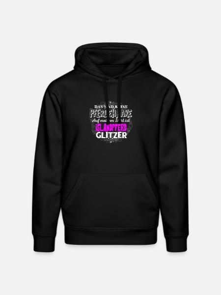 ISLANDPFERD - Glitzer - Stanley/Stella Unisex Bio-Hoodie DRUMMER - Schwarz
