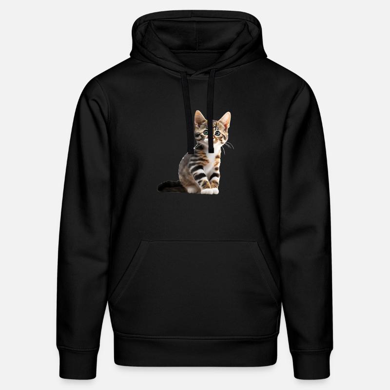 Mignon jeune chat - Sweat à capuche bio DRUMMER Stanley/Stella Unisexe - noir