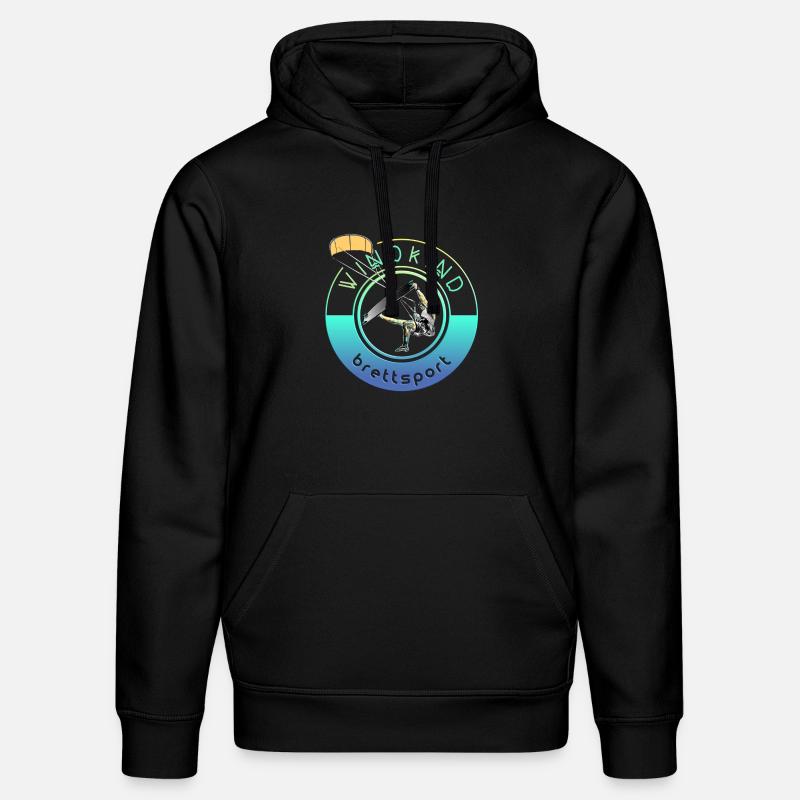 Kitesurfeur Windkind - Sweat à capuche bio DRUMMER Stanley/Stella Unisexe - noir
