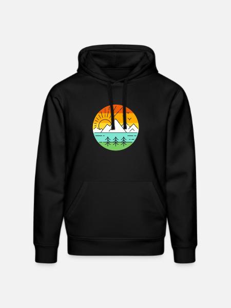 Landscape Nature - Stanley/Stella DRUMMER Unisex Organic Hoodie - black