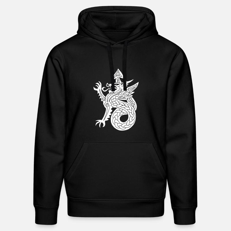 Dragon blanc - Sweat à capuche bio DRUMMER Stanley/Stella Unisexe - noir