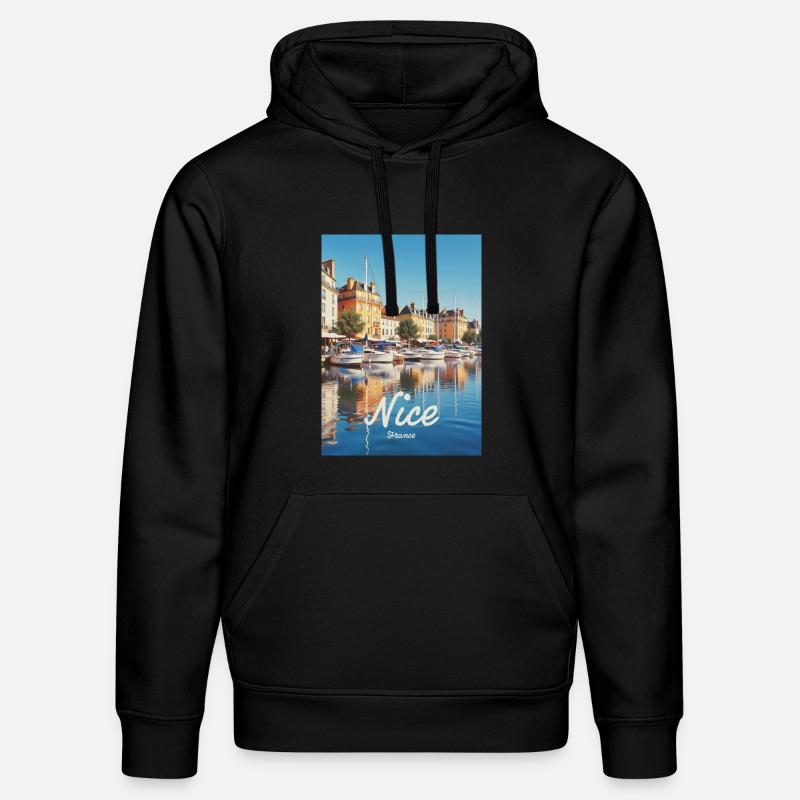 Beau port de Nice - Sweat à capuche bio DRUMMER Stanley/Stella Unisexe - noir