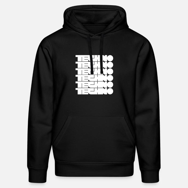 Techno Music Bold Abstract Geometry logo - Sweat à capuche bio DRUMMER Stanley/Stella Unisexe - noir