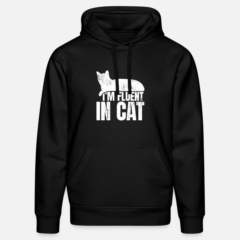Je parle couramment chat - Sweat à capuche bio DRUMMER Stanley/Stella Unisexe - noir