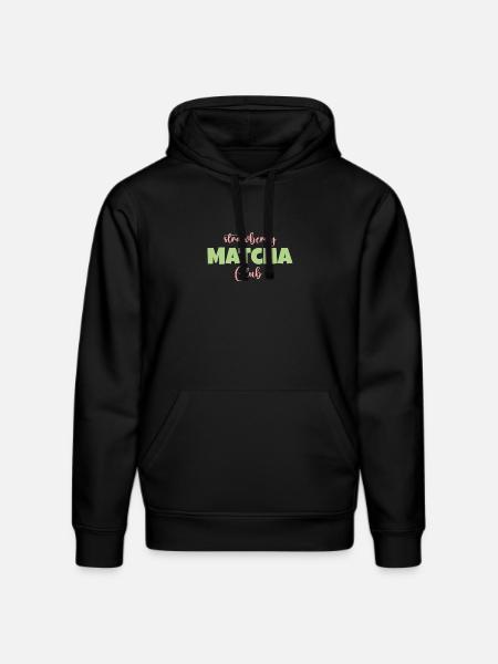 Strawberry Matcha Club - Stanley/Stella Unisex Bio-Hoodie DRUMMER - Schwarz