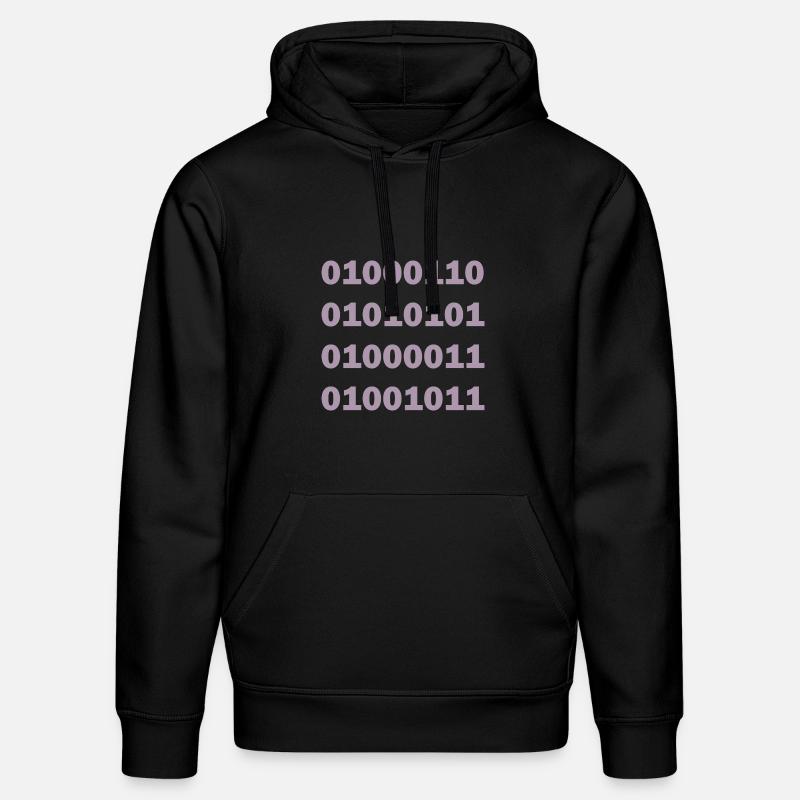 Binary Code Fuck - Stanley/Stella DRUMMER Unisex Organic Hoodie - black