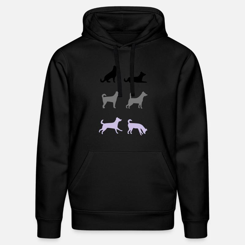 Sechs Hunde - Stanley/Stella Unisex Bio-Hoodie DRUMMER  - Schwarz