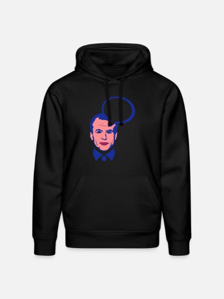 Emmanuel macron president france bubble - Stanley/Stella DRUMMER Unisex Organic Hoodie - black
