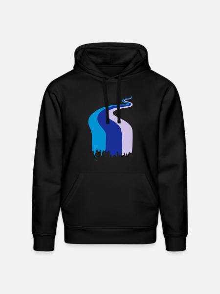 Farbfluss, Fluss, Flow, Fahne - Stanley/Stella Unisex Bio-Hoodie DRUMMER - Schwarz