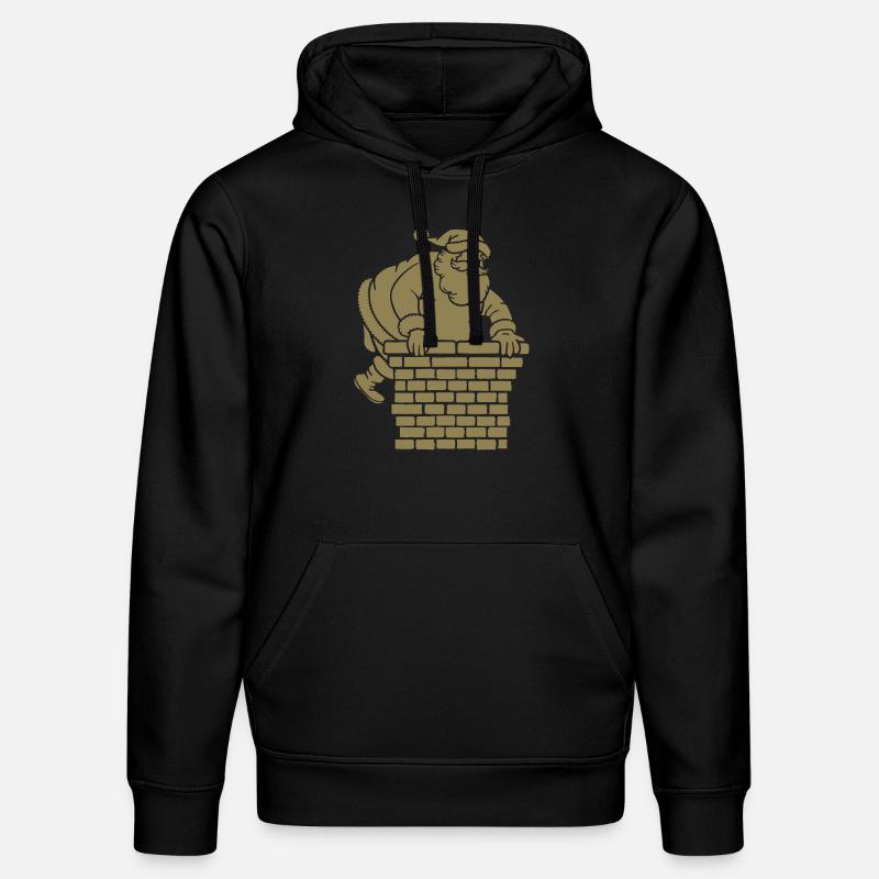 Weihnachtsmann Silhouette Minimalistisch - Stanley/Stella Unisex Bio-Hoodie DRUMMER  - Schwarz