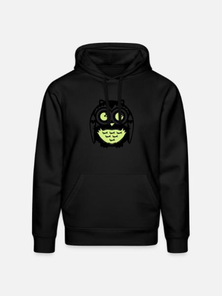 owl - Stanley/Stella Unisex Bio-Hoodie DRUMMER  - Schwarz