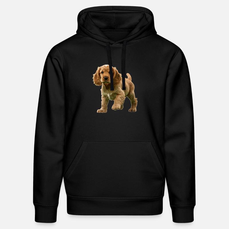 Chiot Cocker Spaniel - Sweat à capuche bio DRUMMER Stanley/Stella Unisexe - noir
