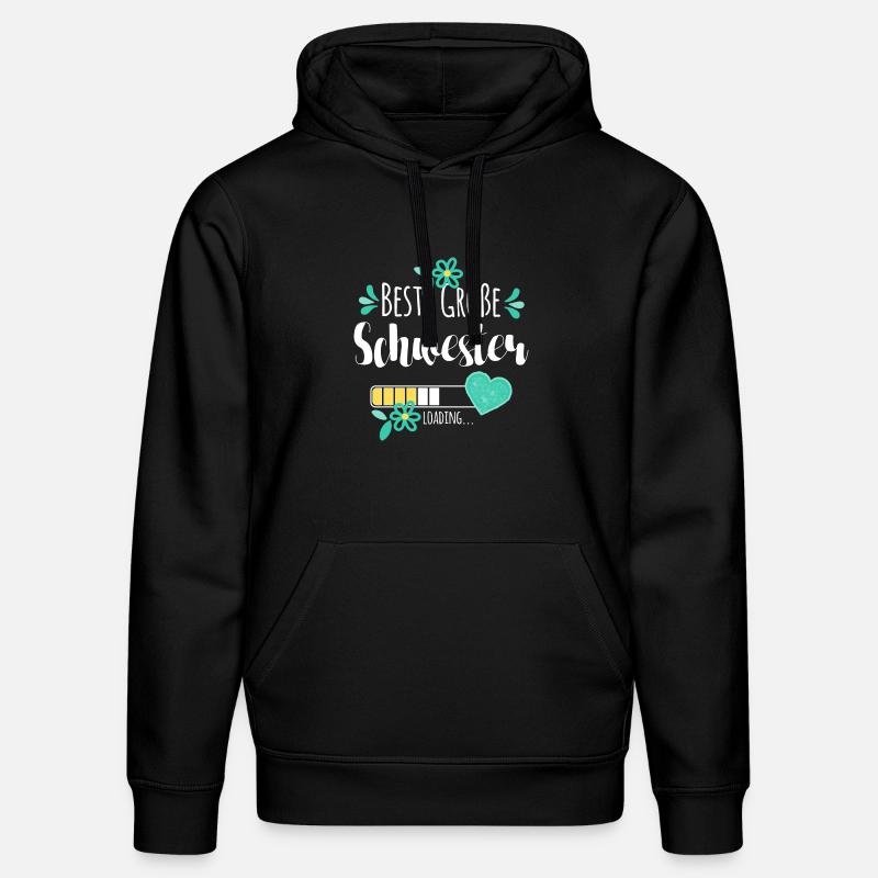 Beste Große Schwester Loading - Stanley/Stella Unisex Bio-Hoodie DRUMMER  - Schwarz