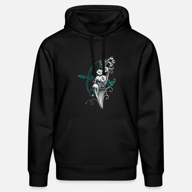 Maiglöckchen Pfeil Bogen - Stanley/Stella Unisex Bio-Hoodie DRUMMER  - Schwarz