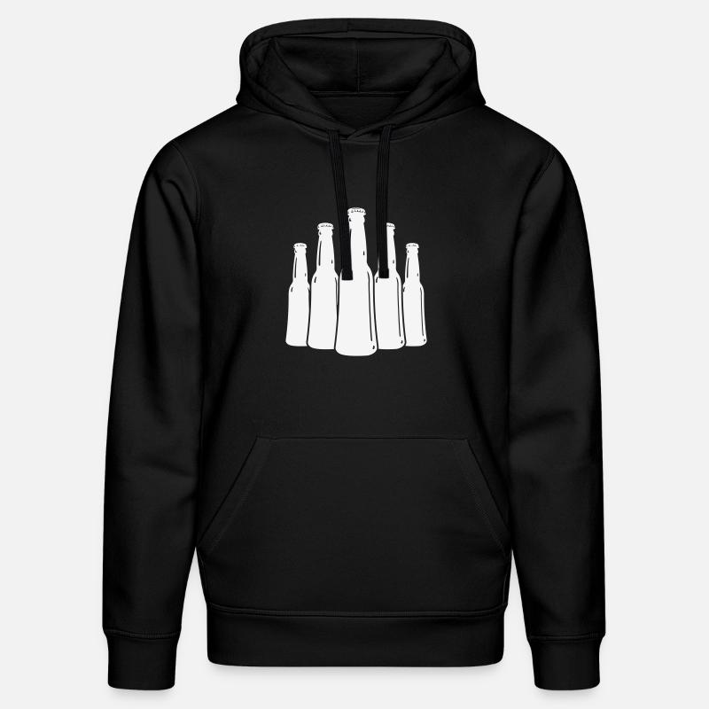 Bierflaschen Silhouette - Stanley/Stella Unisex Bio-Hoodie DRUMMER - Schwarz