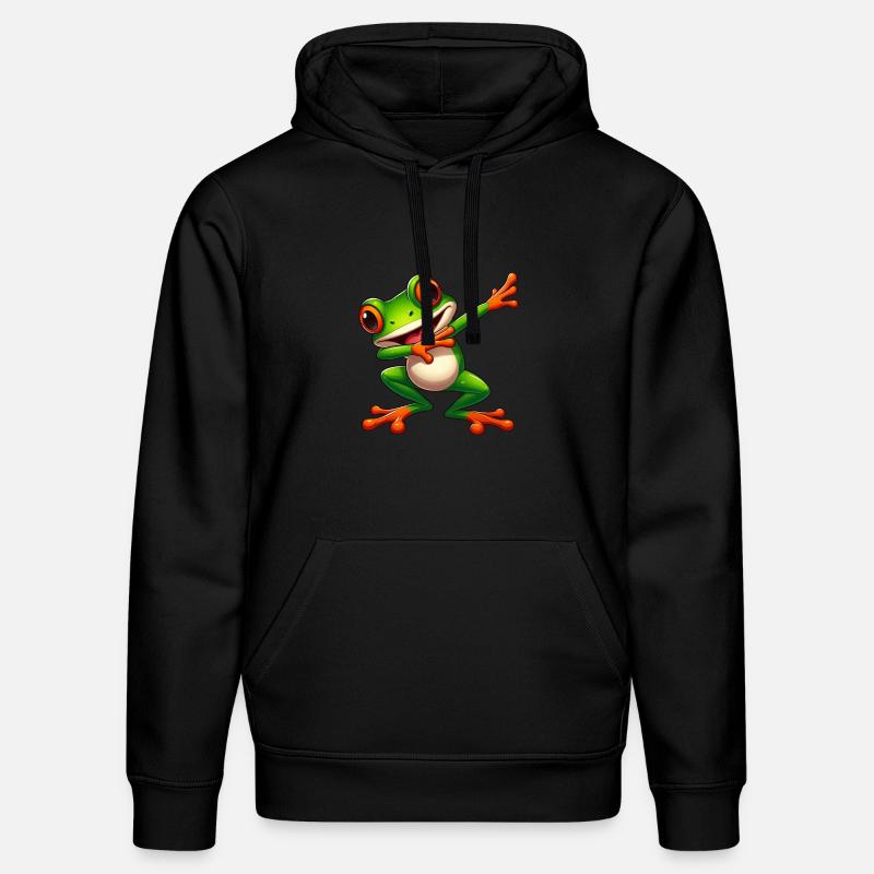 Cool Frog Dabbing Toad Style - Stanley/Stella DRUMMER Unisex Organic Hoodie - black