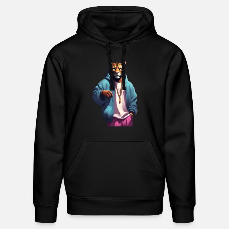 Tigre Hip Hop - Sweat à capuche bio DRUMMER Stanley/Stella Unisexe - noir